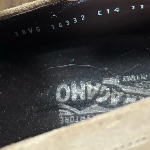 Salvatore Ferragamo Men's Light Brown Suede Loafers - Picture 2 of 3